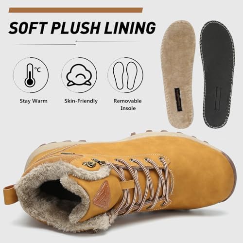 Mishansha Snow Boots for Women Warm Winter Hiking Boots Size 5.5-10.5