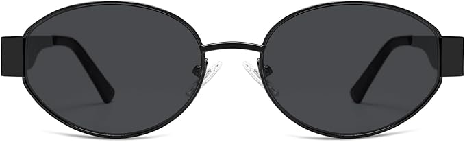 SOJOS Retro Oval Sunglasses for Women Trendy Classic Shades UV400 Protection SJ1256
