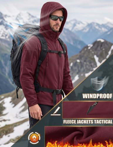 MAGCOMSEN Men's Jackets Tactical Winter Waterproof Softshell Rain Coat