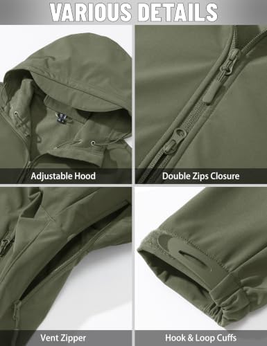 MAGCOMSEN Men's Jackets Tactical Winter Waterproof Softshell Rain Coat