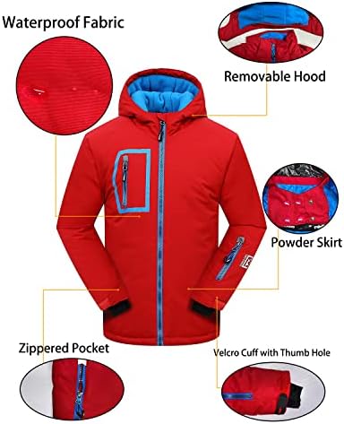 Big Boy's Waterproof Breathable Snowboard Ski Jacket