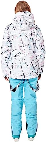 Women's Ski Jackets and Pants Set Windproof Waterproof Insulated Snowsuit Winter Warm Snowboarding Snow Coat