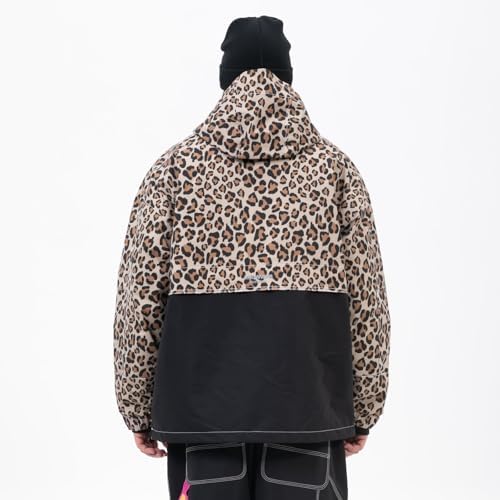 SNOWVERB Baggy Snowboard Hooded Jacket Ski Snow Cargo Coat for Mens Womens