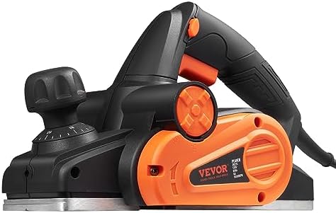 VEVOR Electric Hand Planer, 3-1/4-Inch Cut Width, 16500 RPM High-Speed Powerful Electric Handheld Planers for Woodworking, Wood Chamfer DIY, Smooth Finish Carpentry Tool, FCC-SDoC(710W)
