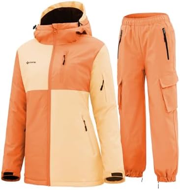 GEMYSE Women's Ski Snowsuit Waterproof snow Jacket and Pants Set