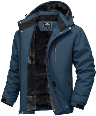 MAGCOMSEN Men's Winter Ski Jacket Waterproof Snow Fleece Lined Warm Coats