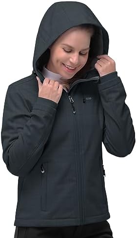 33,000ft Women's Softshell Jacket Waterproof Hooded Fleece Lined Rain Coat