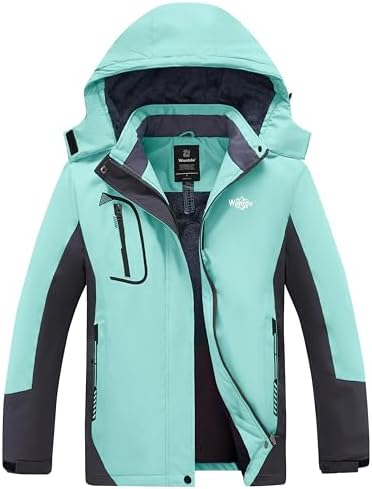 wantdo Women Hardshell Waterproof Windproof Insulated Ski Trekking Jacket