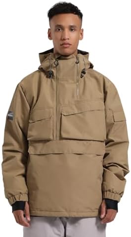 GSOU SNOW Men Snowboard Jacket Ski Snow Jacket Pullover Waterproof