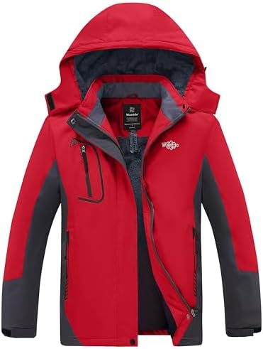 wantdo Women Hardshell Waterproof Windproof Insulated Ski Trekking Jacket