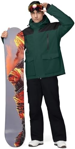 Men's Jacket and Pants Set Insulated Waterproof Waterproof Snowboard Snowsuits for Snow Sport