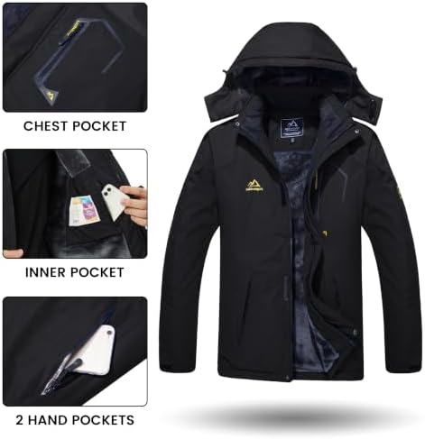 TACVASEN Men's Winter Skiing Jackets Waterproof Thermal Snowboard Coats
