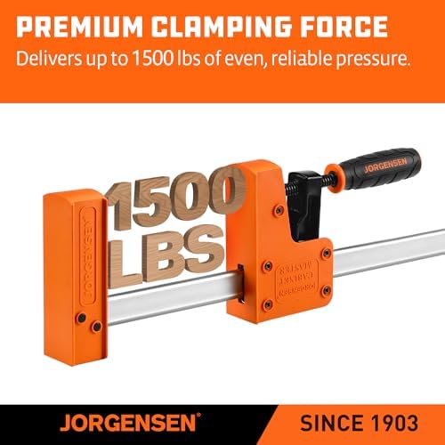 Jorgensen 36-inch Bar Clamps Set, 2-pack Cabinet Master 90° Parallel Clamps