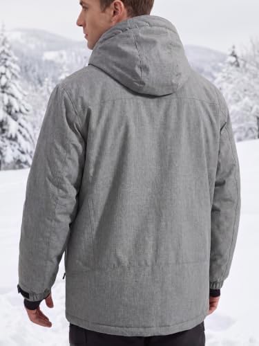 FREE SOLDIER Men's Winter Ski Snow Jacket Warm Fleece Lined Coats