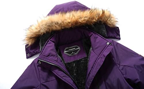 MOERDENG Women's Waterproof Ski Jacket Winter Warm Hooded Snow Coat
