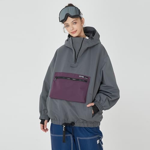 SNOWVERB Women's and Men's Baggy Ski Cargo Coats Snow Snowboard Jackets