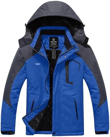 wantdo Men's Softshell Waterproof Polar Fleece Breathable Climbing Ski Coat