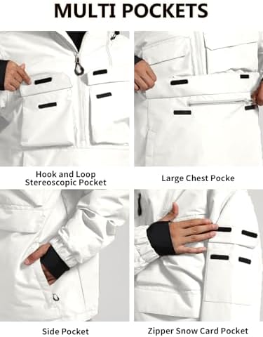 GSOU SNOW Men Snowboard Jacket Ski Snow Jacket Pullover Waterproof