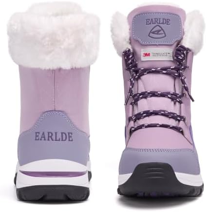 EARLDE Women's Snow Boots Waterproof Mid-Calf Winter Boots