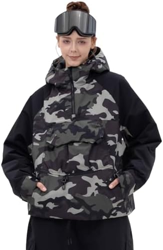 SNOWVERB Baggy Fit Ski Snowboard Coats Snow Anorak Jacket for Men and Women