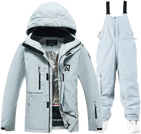 Women's Ski Jackets and Pants Set Windproof Waterproof Snowboard Jacket Bibs Two Piece Ski Suits