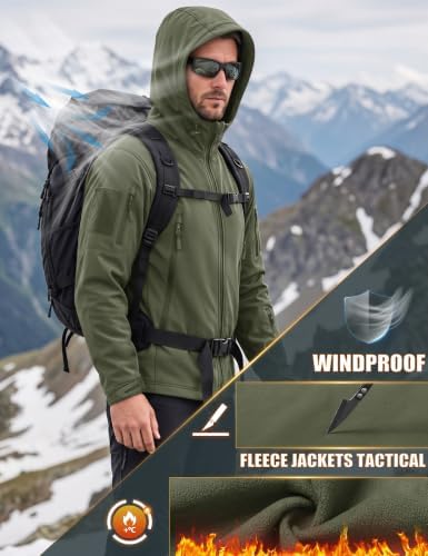 MAGCOMSEN Men's Jackets Tactical Winter Waterproof Softshell Rain Coat