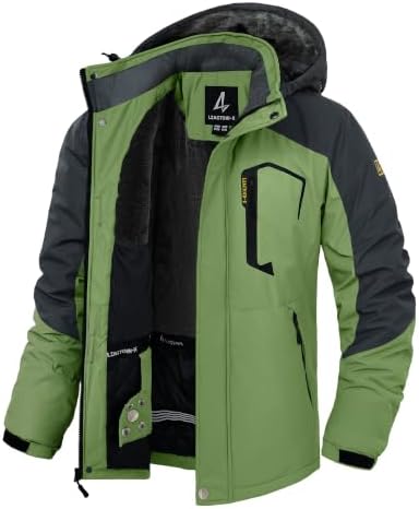 Mens Winter Jacket Ski Snow Waterproof Puffer Parka Coats