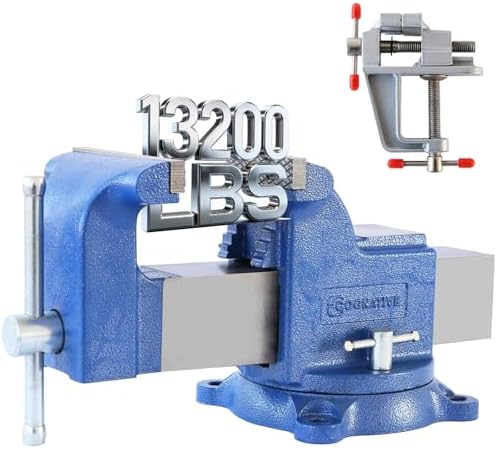 6” 360° Ductile Iron Bench Vise, 13200LB Force