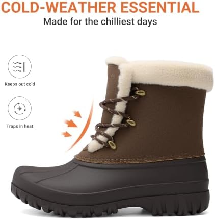 DREAM PAIRS Women's Winter Duck Snow Boots
