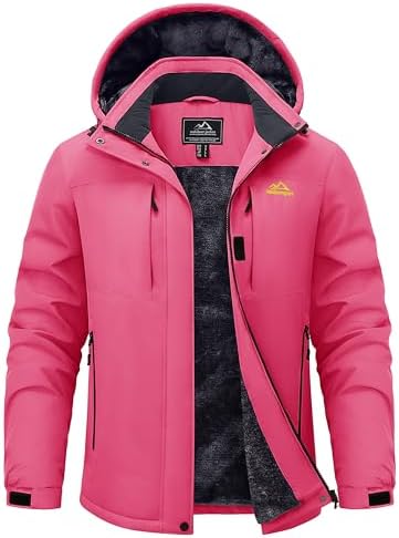 TACVASEN Women's Snow Ski Jacket Winter Warm Fleece Coat with Hood