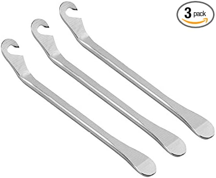 BlueSunshine Bicycle Tire Lever - Premium Hardened Stainless steel Levers to Repair Bike Tube - Must Have Tool Kit for Road Bicyclist - Set of 3