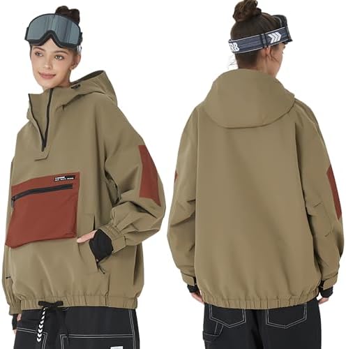 SNOWVERB Women's and Men's Baggy Ski Cargo Coats Snow Snowboard Jackets