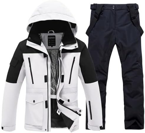 Men's Jacket and Pants Set Insulated Waterproof Waterproof Snowboard Snowsuits for Snow Sport