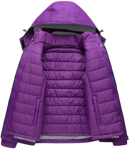 Women's 3 In 1 Waterproof Ski Jacket Windproof Snowboarding Jacket Warm Winter Snow Coat Raincoat