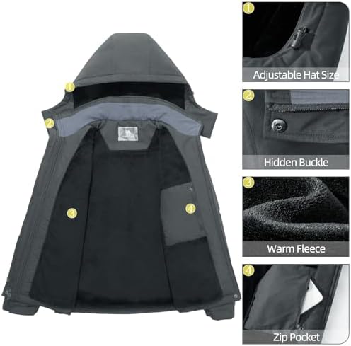 CAMEL CROWN Women's Ski Jacket Winter Snow Coat Waterproof Female Jackets