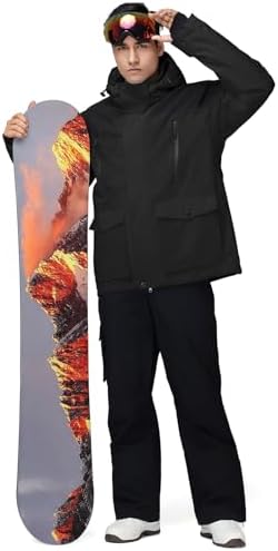 Men's Jacket and Pants Set Insulated Waterproof Waterproof Snowboard Snowsuits for Snow Sport