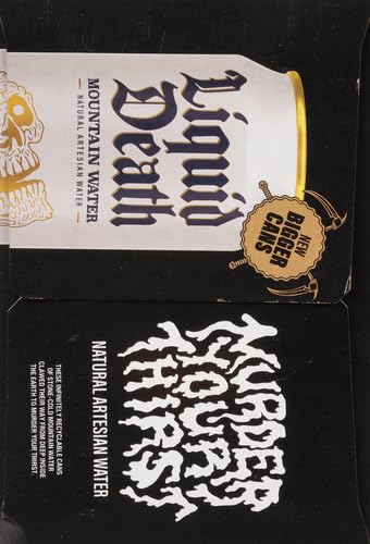 Liquid Death、スティルマウンテンウォーター、8缶パック（19.2液量オンス缶）、天然山の源水、無限にリサイクル可能な冷たい缶、アメリカ製
