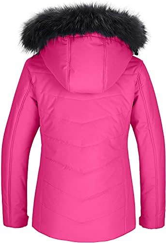 Women's Ski Jacket Waterproof Warm Puffer Thick Hooded Winter Coat