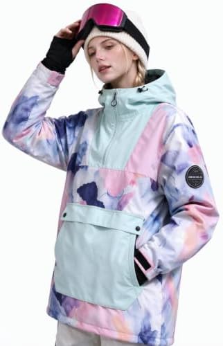 GSOU SNOW Womens Snowboard Jacket Baggy Ski Snow Jacket Windproof Insulated