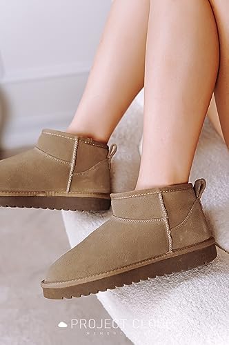 Project Cloud 100% Genuine Leather Womens Boots Ankle Boots for Women Shoes