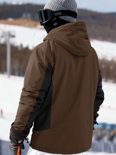 FREE SOLDIER Men's Winter Ski Snow Jacket Warm Fleece Lined Coats