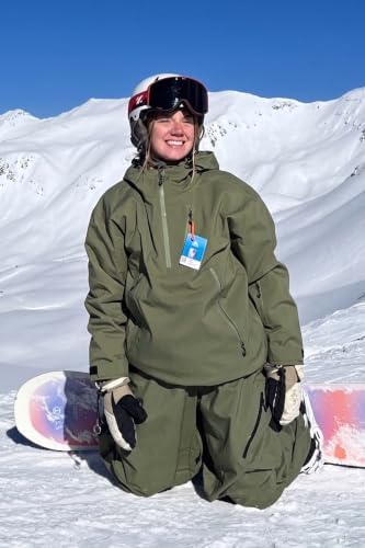 GSOU SNOW Womens Ski Jacket and Pants Set Baggy Snowboard Jacket Snow Suit