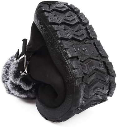 Womens Snow Boots Leather Winter Warm Boots Platform Ankle Booties