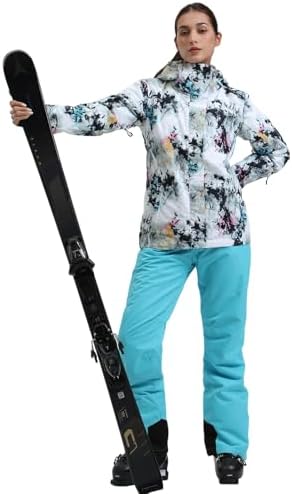 GSOU SNOW Women's Ski Jacket and Pants Set Snowboard Suit Waterproof