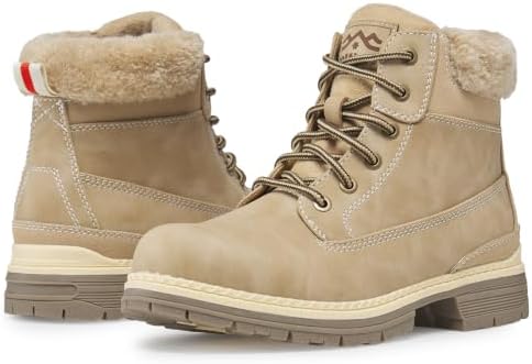 COTTIMO Womens Snow Hiking Winter Boots Casual Fur Lined Fashion Boots