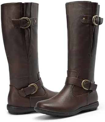 DREAM PAIRS Women's Faux Fur-Lined Knee High Winter Boots Fall Tall Boots
