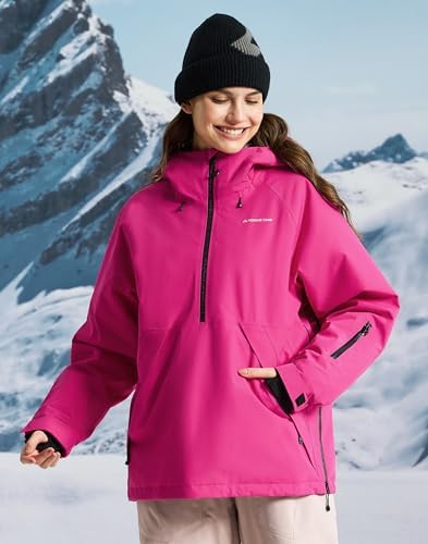 Pionner Camp Womens Ski Jacket Snow Coat Waterproof Baggy Anorak Snowboard Hoodie Insulated Pullover Winter Sports Mountain