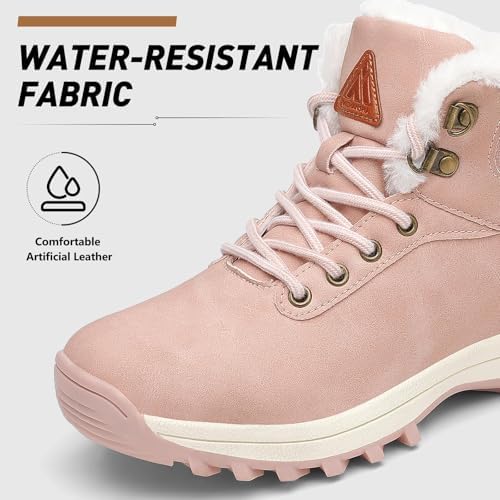 Mishansha Snow Boots for Women Warm Winter Hiking Boots Size 5.5-10.5