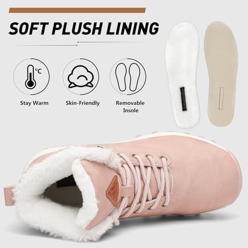 Mishansha Snow Boots for Women Warm Winter Hiking Boots Size 5.5-10.5