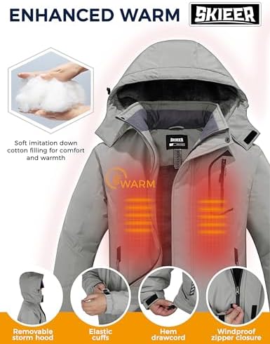 Men's Ski Jacket Windproof Waterproof Rain Coat Snow Winter Jacket